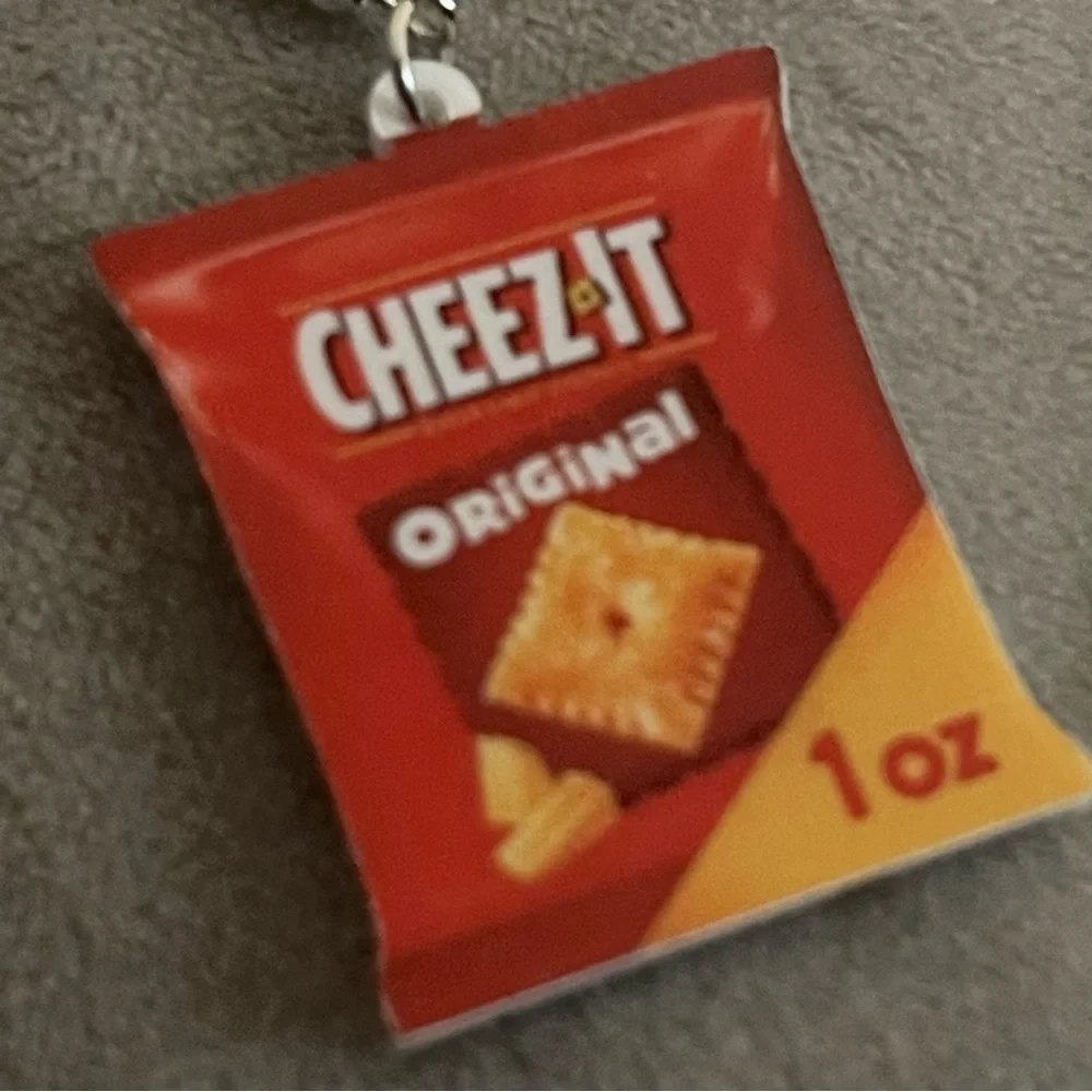 New Handmade Cheez It Crackers Original Junk Food Pop Art Resin Dangle Earrings